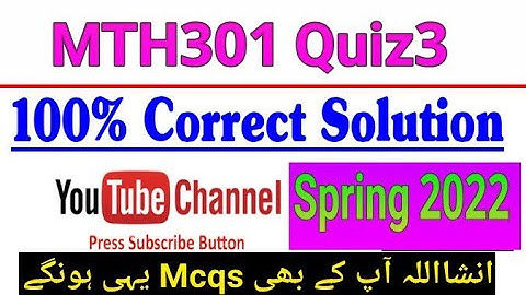 MTH301 Quiz3 100% Correct Answers| Vu mth301|virtual University|