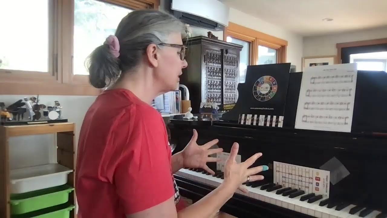 Fifth Piano Lesson Using Piano Key Finder Cards