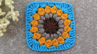 Crochet Sunburst Granny Square