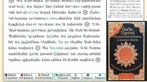 ختمة من مصحف التجويد باللغة الألمانية الصفحة رقم 287