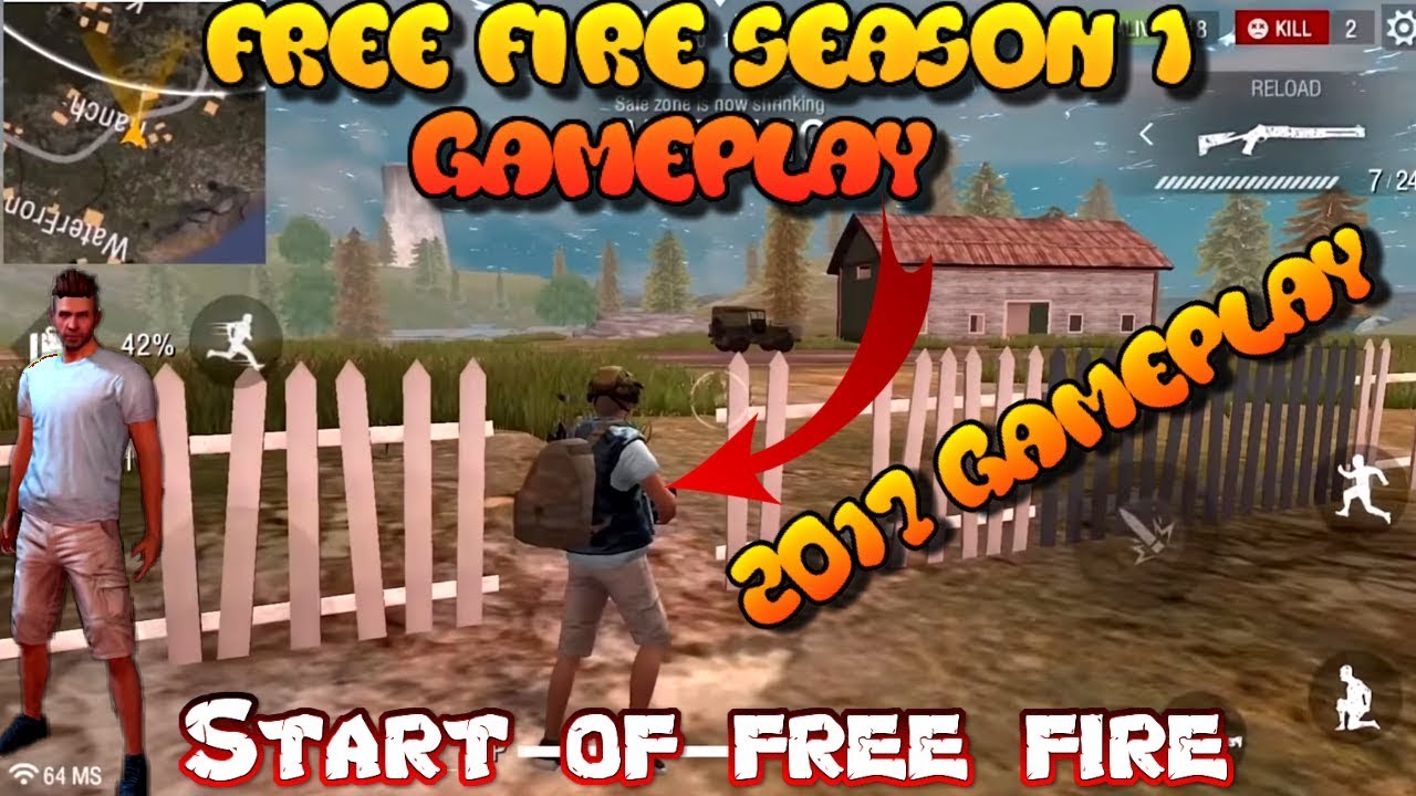 Free Fire Season 1 Gameplay Free Fire Battlegrounds Gameplay Free Fire 2017 Gameplay Youtube