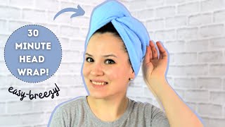 30 minutes towel head wrap! Quick & Easy tutorial for a useful sewing project!