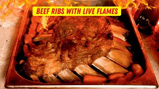 Ep 1-30 | Fire-Roasted Beef Ribs | Cooking With Fire