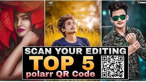 One click photo Edit || pollar app Qr code || 1 mint m awesome photo edit