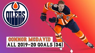 Connor McDavid (#97) All 34 Goals of the 2019-20 NHL Season