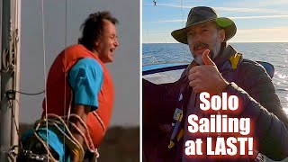 Solo Sailing 32' Sailboat at LAST! - Solo Sailing Practice - Captain's Vlog 15