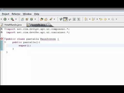 Tutorial Programacion BlackBerry Java Español Capítulo 1 parte 1