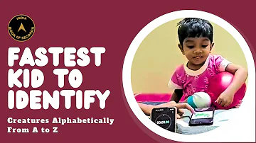 Fastest kid to identify creatures alphabetically from A to Z | India Book of Records