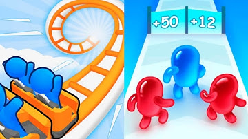 Runner Coaster vs Join Blob Clash 3D Satisfying ASMR  Gameplay (Android,ios) (New Update)