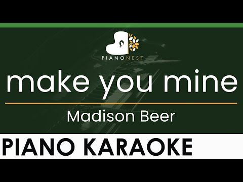Madison Beer Make You Mine LOWER Key Piano Karaoke Instrumental 