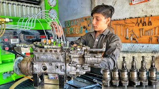 : the expert boy diagnose old bad diesel injector Pump |  repaired so thats work like new pump