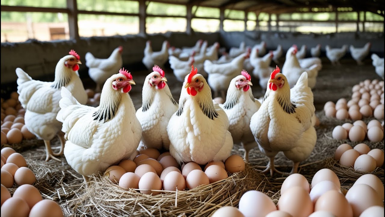 Millions of chickens are raised for eggs – effective farming - Chicken faming