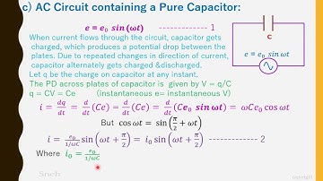 AC Circuits 6: AC Circuit containing a Capacitor 