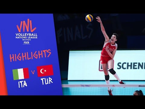 ITALY vs. TURKEY - Highlights Women | Final Round | FIVB Volleyball Nations League