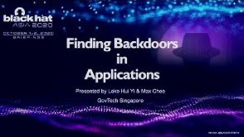 Patching Loopholes: Finding Backdoors in Applications