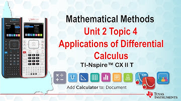 QCE Methods Unit 2 Topic 4 | Applications of Differential Calculus