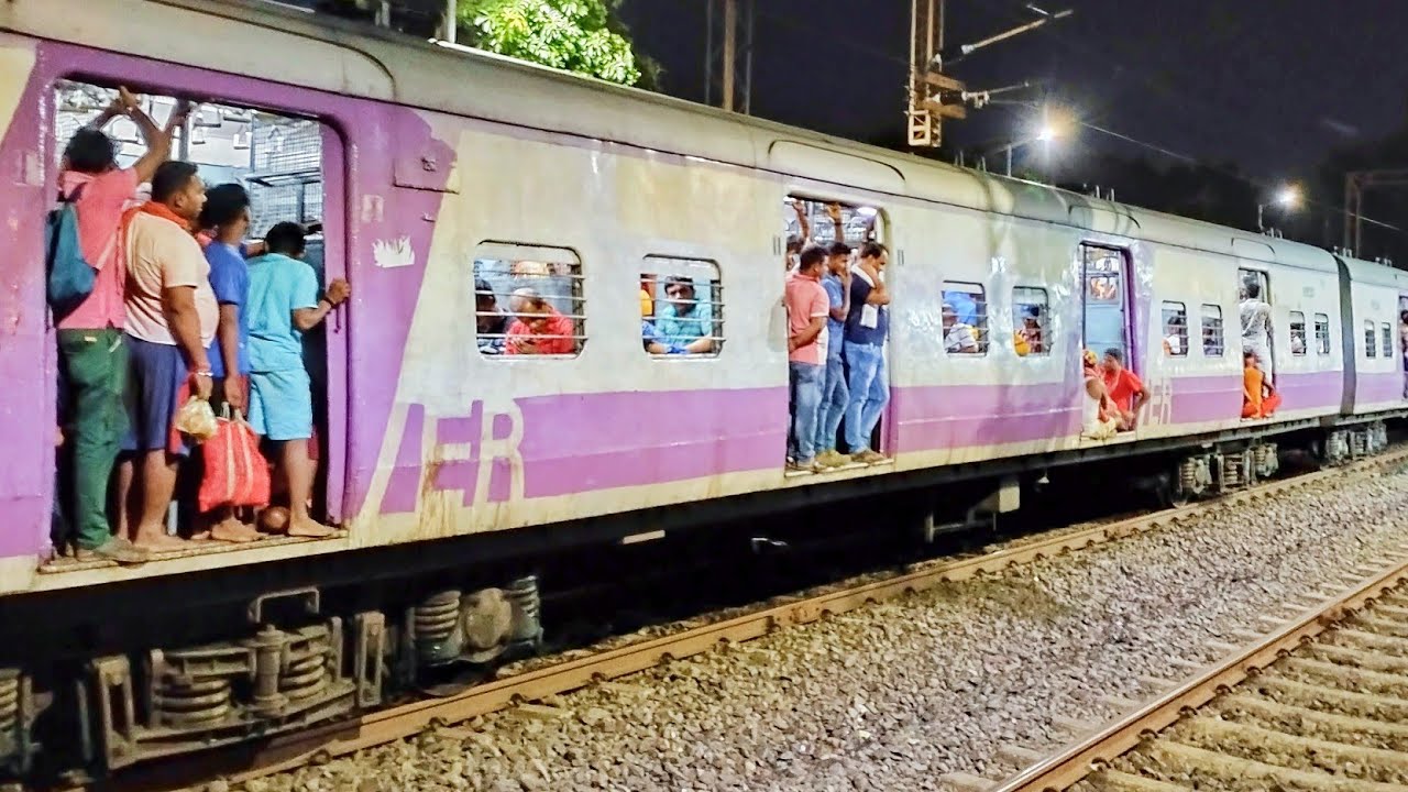 EMU local train scenes from Bally ghat station on Dankuni Sealdah suburban section.