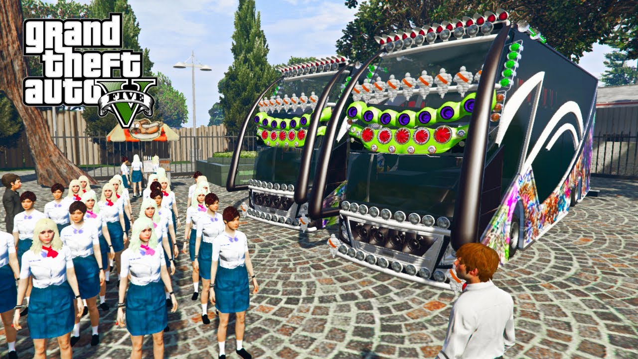 พี่ต๋องขับรถบัส พาเที่ยวสวนสัตว์ 🐳 GTA V ขับรถบัสระดับโลก