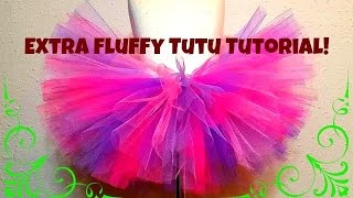 HOW TO MAKE A NO SEW TUTU  Extra fluffy!!