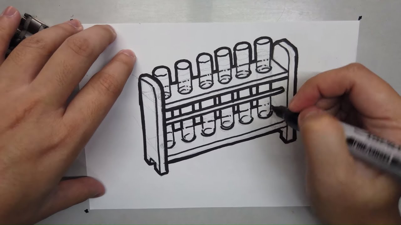 Test Tube Rack Drawing