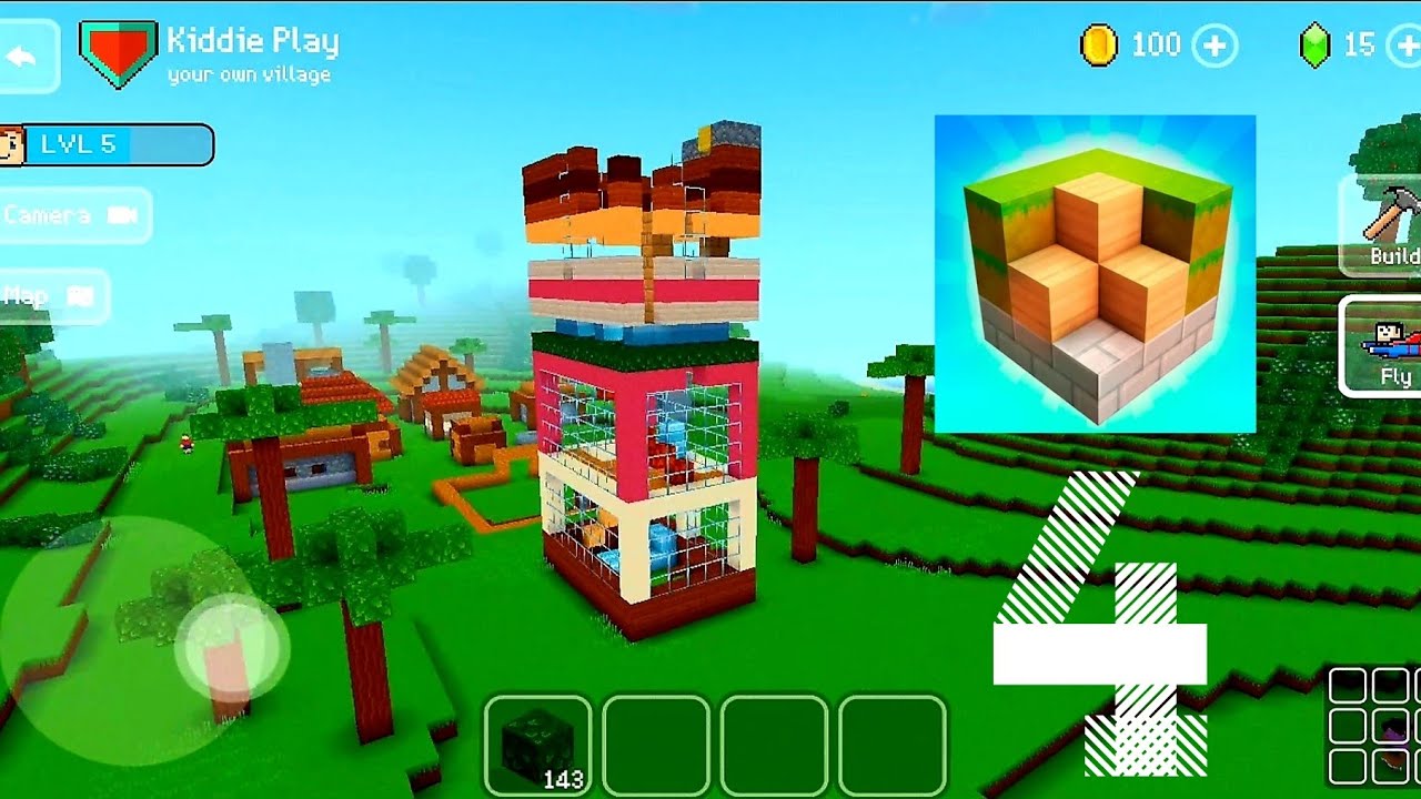 Block Craft 3D: Building Simulator Games For Free | Three Story House ...