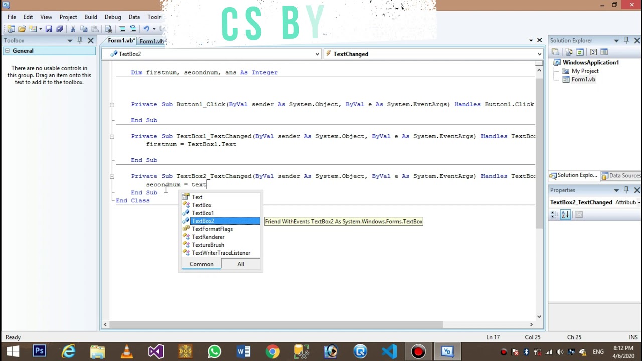 Visual Basic Programming | Arithmetic operations | Addition and ...
