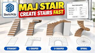 Details MAJ Stair Plugin Tutorial – Create Stairs Fast in SketchUp Update