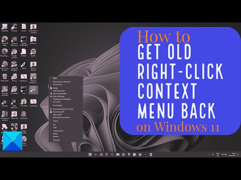 How to get Old Right click Context Menu back on Windows 11