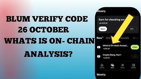 blum verify code what is on chain analysis | what is on chain analysis blum