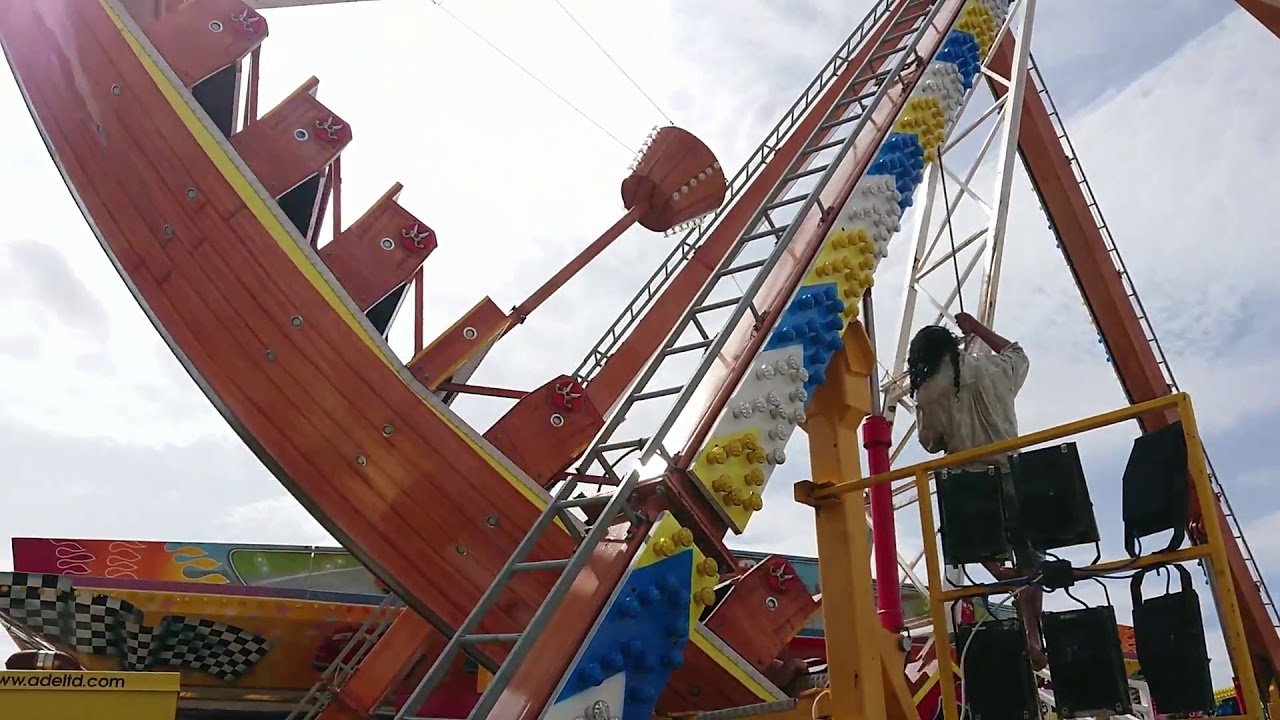 Funlang Boost Ride Pirate Ship Ride At Funland, Weston Super Mare, August 2019 - YouTube