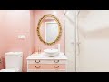 Cuarto de baño vintage luminoso en rosa y dorado - Programa completo - Decogarden