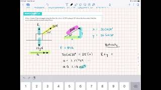 Non equilibrium problems for objects on slopes and known directions of acceleration