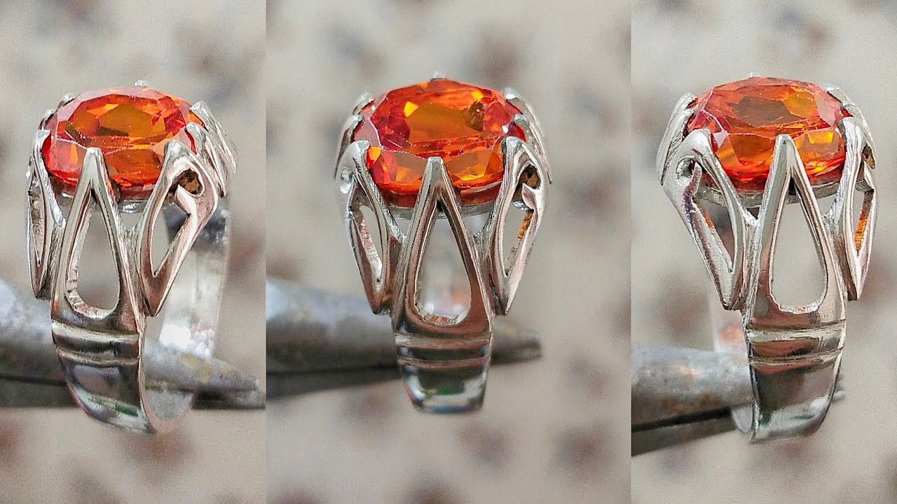 Unique design fully handmade silver ring making process 💍