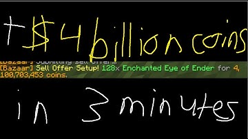 +4 Billion in 3 minutes from Bazzar (Hypixel Skyblock)
