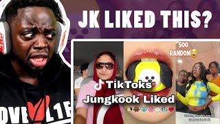 MUSALOVEL1FE Reacts to Tiktoks Jungkook Liked 😂 || He's Seen These ‼️