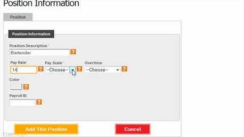 TimeForge University:  Positions / Job Codes 101