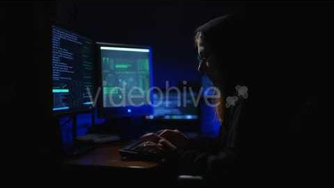 A Girl Hacker At The Computer - Stock Footage | VideoHive 15147833