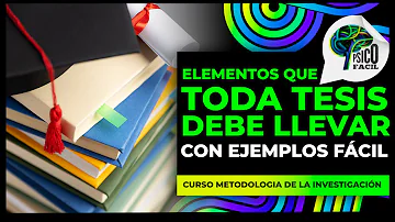 ¿Cuáles son los 5 elementos de una tesis?