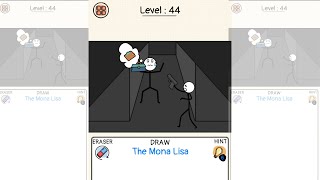 Draw Puzzle Level 44 The Mona Lisa Walkthrough Solution