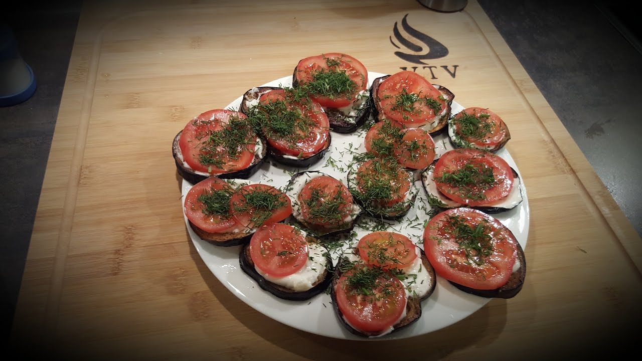 Gebratene Auberginen mit Tomaten Rezept - YouTube