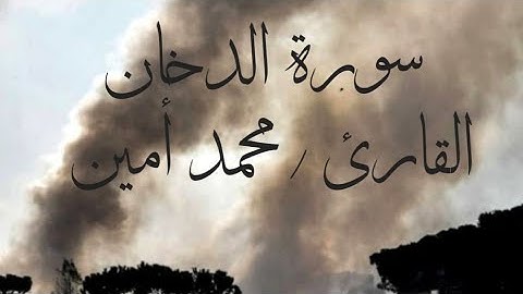 سورة الدخان مكتوبة - القارئ محمد أمين - من اروع التلاوات