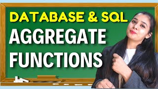 Database & SQL | Aggregate Functions in SQL | Class 12 CS/IP | Lovejeet Arora #sql #mysql #class12ip