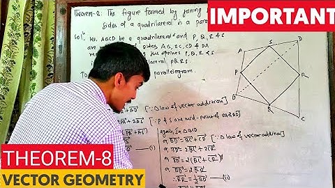 Vector Geometry Theorem 8 || Class 10 Vector Online Class