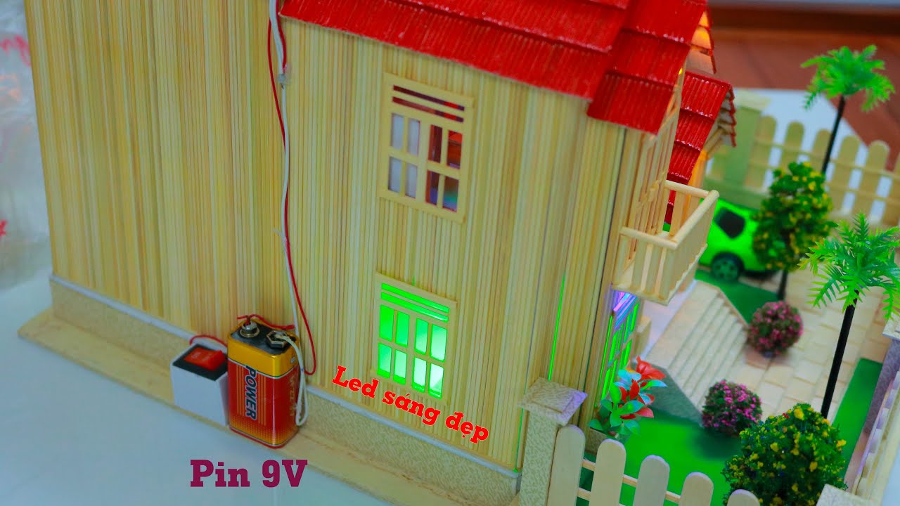 Cách Lắp Mạch Led Dùng Pin 9V Siêu Sáng | Hướng Dẫn Lắp Đèn Led Cho Nhà  Tăm, Nhà Mô Hình - Youtube
