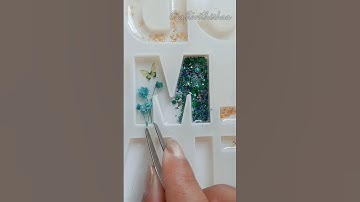 Another M Letter Resin Art  keychains 💗✨#subscribe #shorts #keychain #diy #resinart
