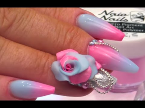 Pink And Blue Fade With 3d Flower Part 2 Youtube Pink And Blue Fade With 3d Flower Part 2 Youtube
