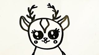 How to Draw a Cute Deer Easy 🦌 Drawing on a Whiteboard screenshot 3