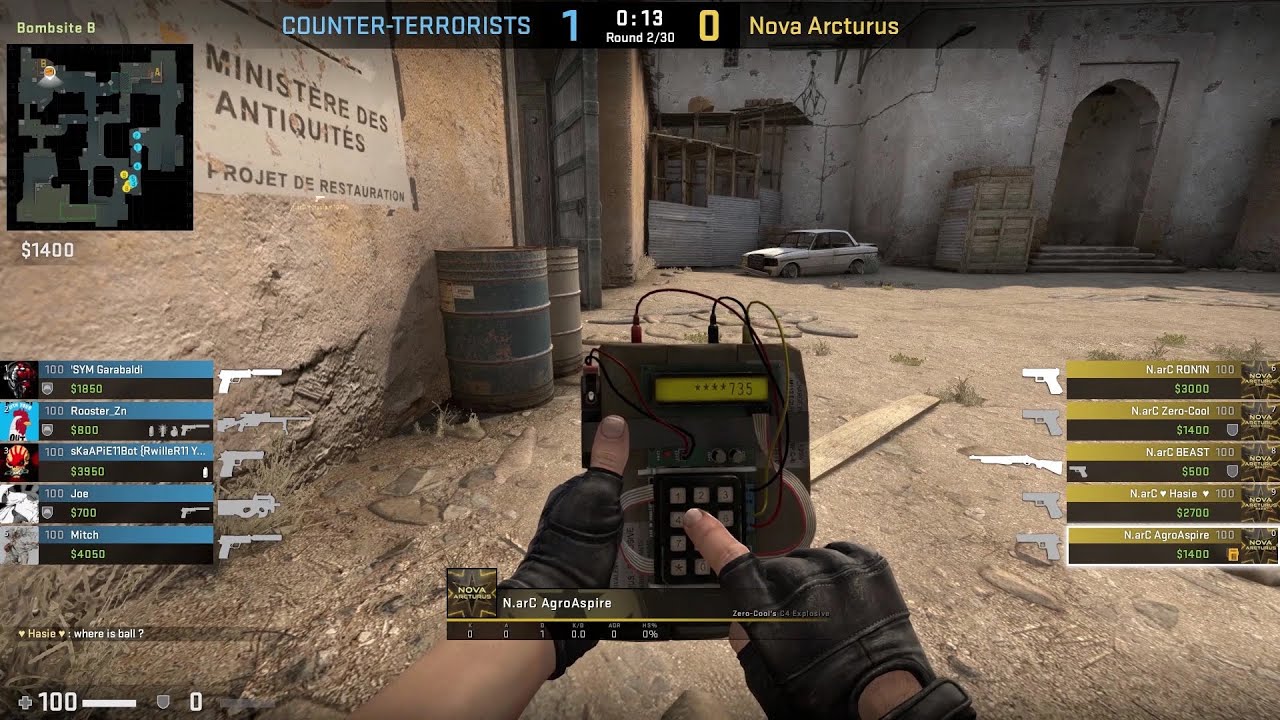 CS:GO Dust II Soccer Match - Bomb Planting Strategy - YouTube