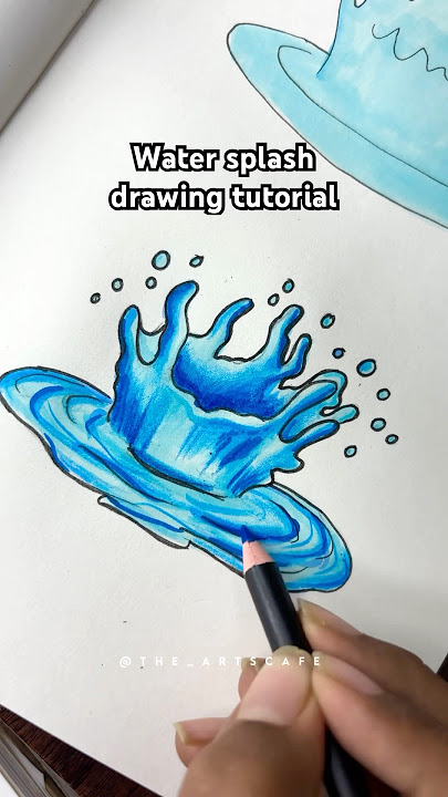 Tutorial: How to draw Water Splash 💦 #Shorts #Trending