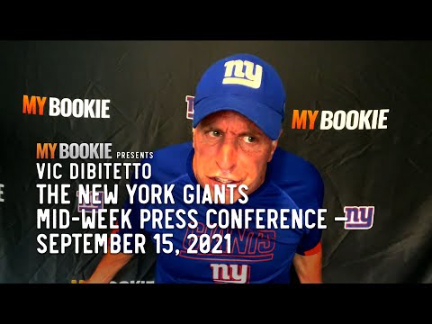 MyBookie Presents the NY Giants Mid-Week Press Conference with Vic DiBitetto — September 15, 2021